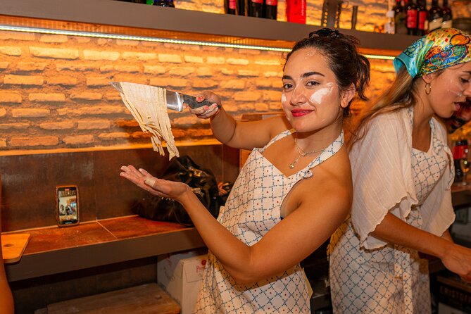 2-in-1 Pasta and Tiramisu Cooking Masterclass in Rome - Making fettuccine from flour, eggs, and patience