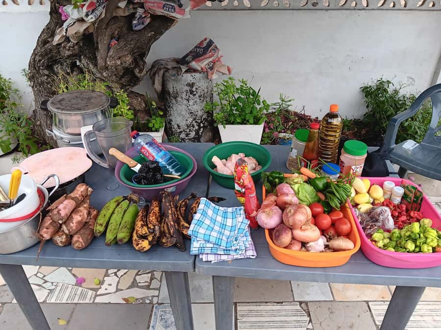 Accra: Cooking Class with Auntie KK in Osu - Sharing the meal you helped make