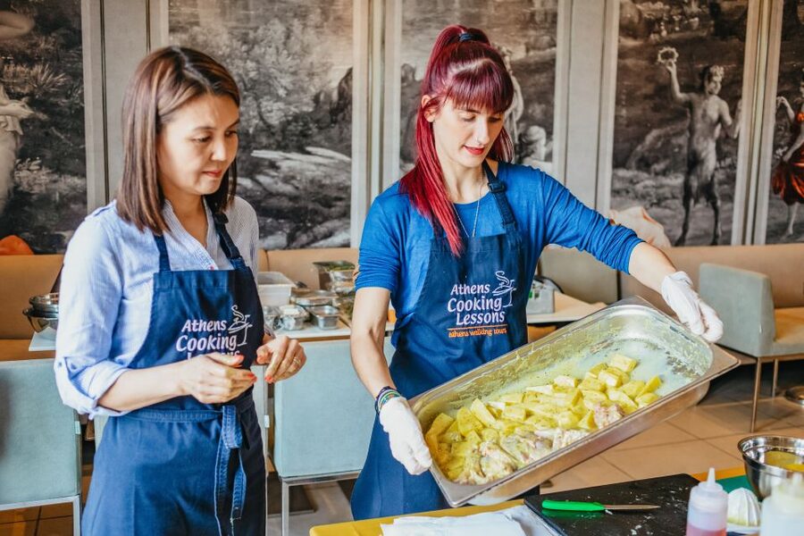 Athens: Greek Cuisine Cooking Class and 3-Course Dinner - The instructors bring food, culture, and family stories together