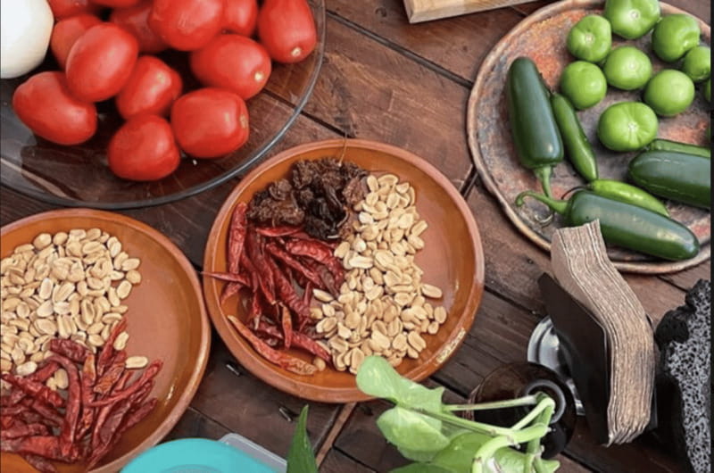Authentic Mexican Salsas Workshop - Choosing Ingredients at Tacuba Market