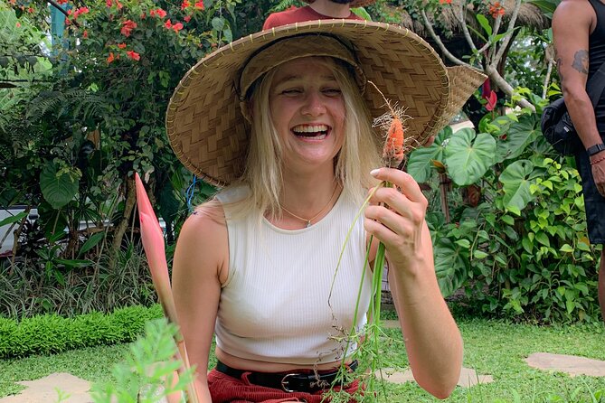 Balinese Farm Cooking Class by Pemulan Bali - Eating together, with tea, coffee, and leftovers