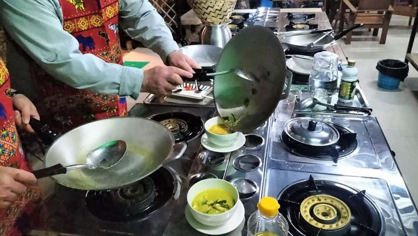 Bangkok: Favourite Thai Flavors Cooking Class by Smart Cook - Eating the meal you prepared