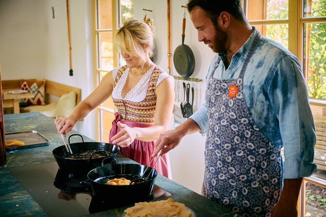 Bavarian Schnitzel Cooking Class in Oberaudorf Farmhouse - Making potato salad and radish salad