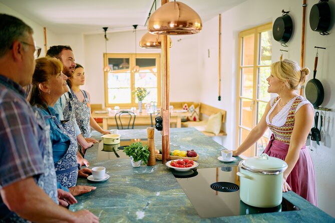 Bavarian Schnitzel Cooking Class in Oberaudorf Farmhouse - Coffee, pretzels, and Bavarian spreads