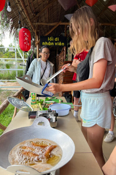 Biking and cooking class in the rural tour at Can Tho