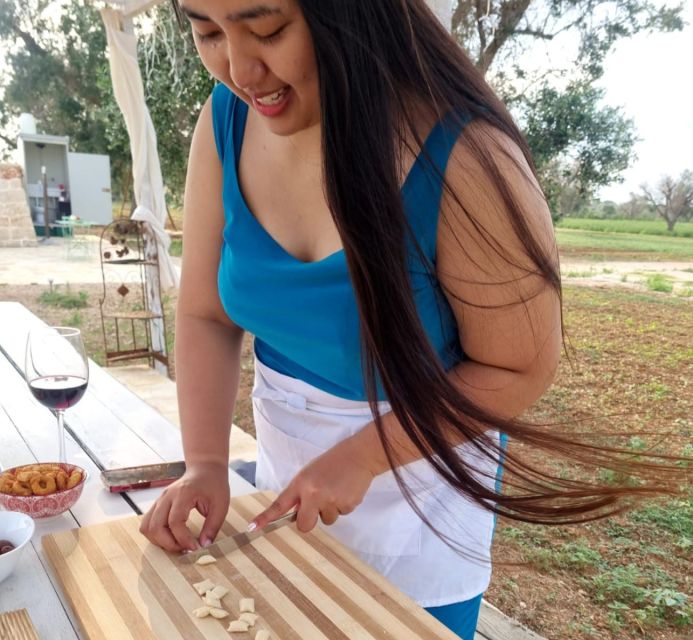 Brindisi: Cooking Class and Tasting in the Olive Grove - Sitting down to eat what you made