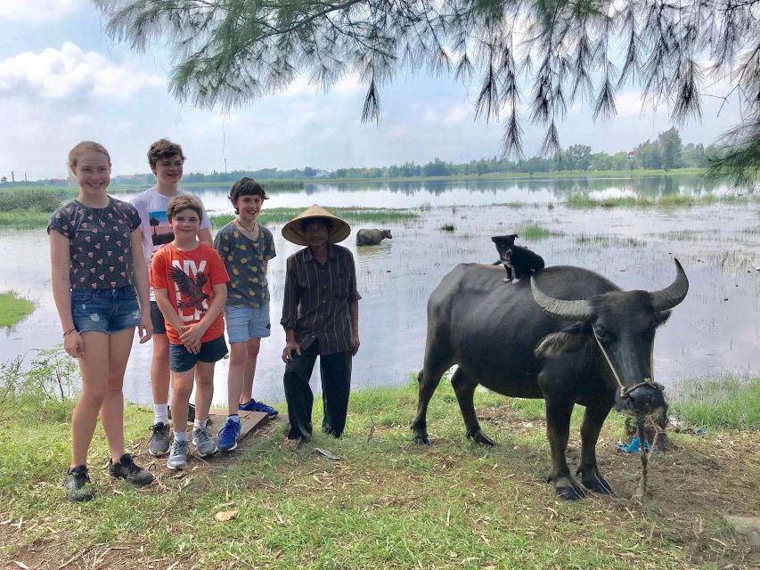 Buffalo Riding, Basket Boat and Cooking Class: Hoian/Da Nang - Cam Thanh waterways by round basket boat
