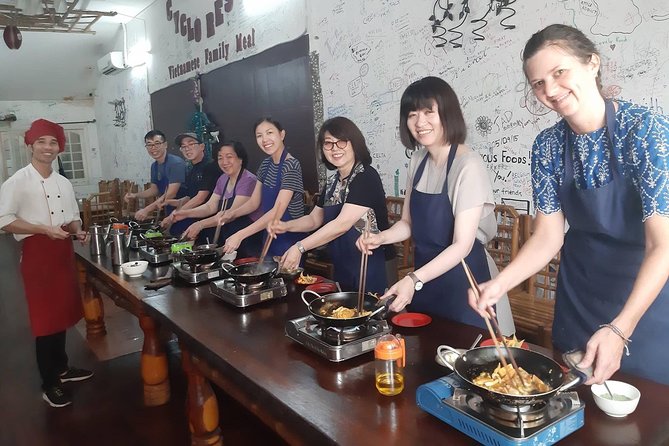 Chef Vu Cooking Class Plus Market Trip in Saigon Center (Pick up by Cyclo) - Eating the lunch you prepared