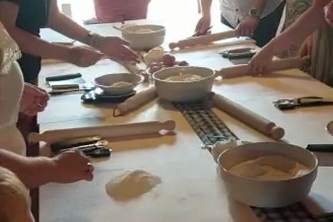 Colorful Pasta Tagliatelle and Ravioli Cooking Class near Arezzo - Bruschetta, garden herbs, and a glass of Chianti