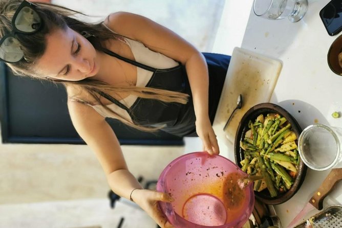Cooking class with Chef Najla - Preparing tagine, salads, and several shared dishes
