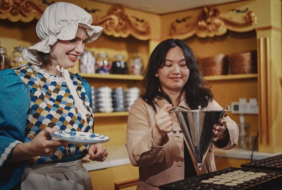 Dutch Mini Pancake Baking Experience with Ms. Sweettooth - Taking your turn on the traditional plate