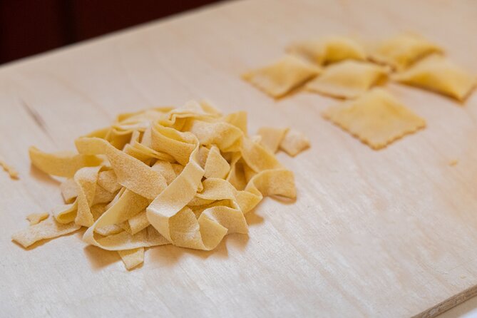 Fettuccine, Ravioli and Tiramisu Pasta Making in Rome - Sitting down to eat what you made