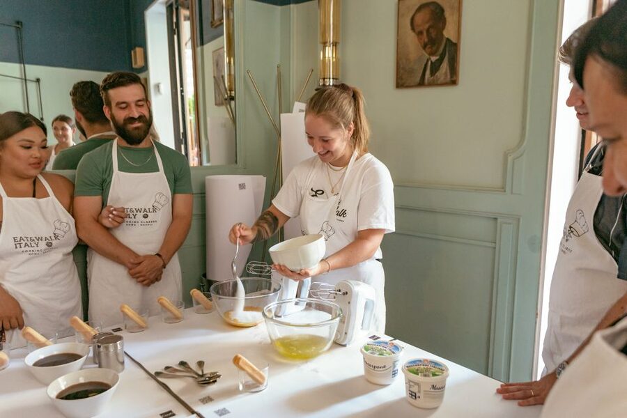 Fettuccine & Tiramisù: Cooking Class with Wine & Limoncello - Making pasta in central Rome