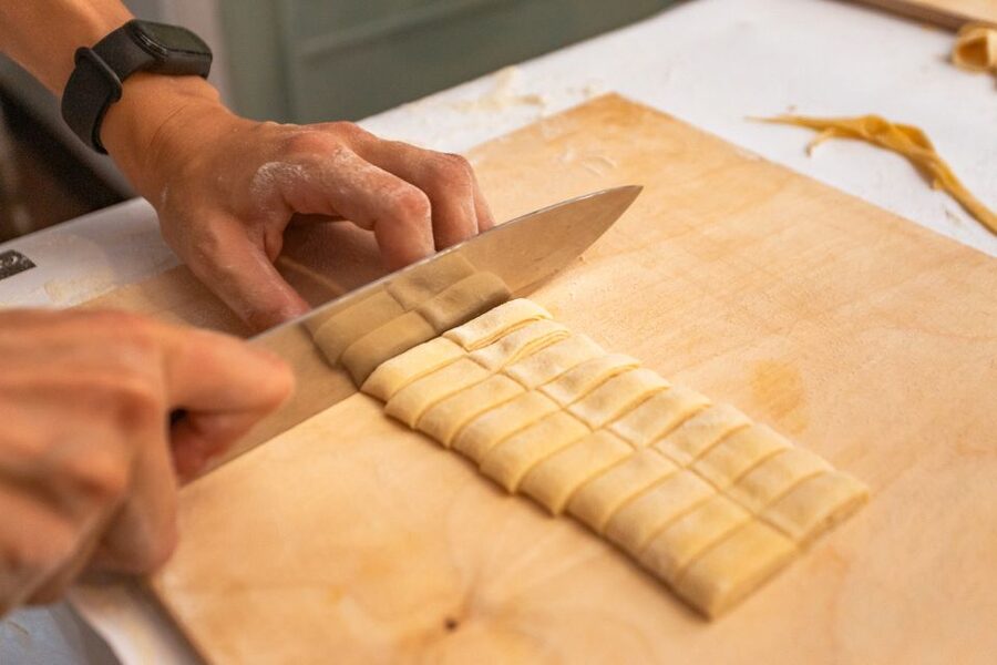 Fettuccine & Tiramisù: Cooking Class with Wine & Limoncello - Sitting down to eat what you made