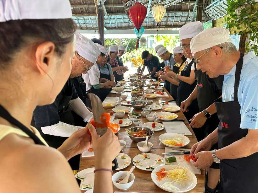 From Hoi An: Authentic Vietnamese Cooking Tour - Cooking four Vietnamese dishes