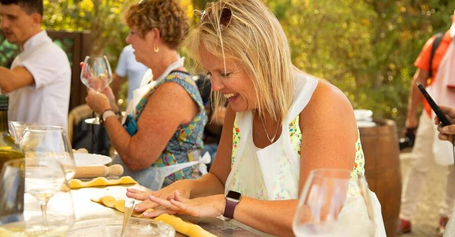 From Livorno: Authentic italian Pasta Cooking Class - Eight wines, three olive oils, and balsamic vinegar