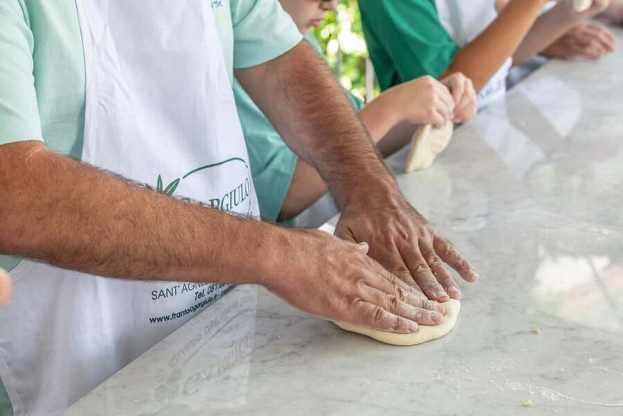 From Sorrento: Pizza-Making Class w/ View of Mount Vesuvius - Antipasto, mozzarella, and the Vesuvius view