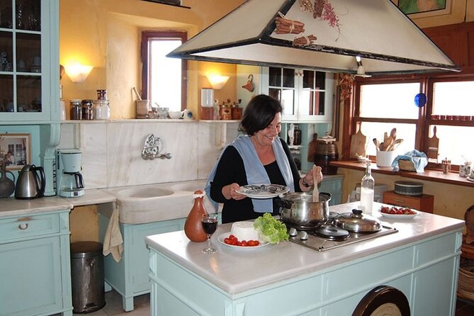 Greek Home Cooking Class at a Seaside Villa in Crete with Mary - A seaside kitchen with a Cretan view
