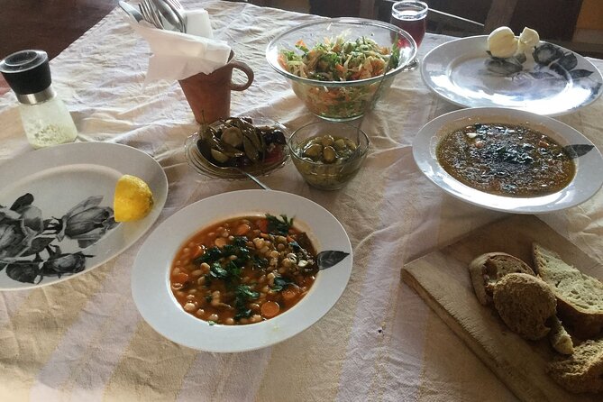 Greek Home Cooking Class at a Seaside Villa in Crete with Mary - Eating on the terrace after class