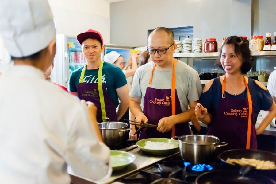 Hands-On Vietnamese Cooking Lesson in Small Group - Cooking the first dish, then eating it fresh