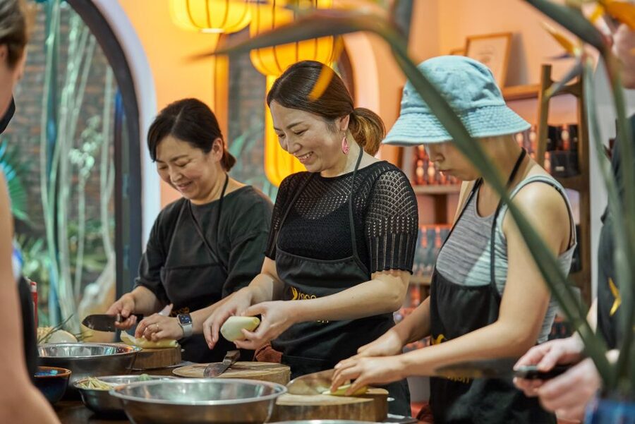 Hanoi: Cooking Class in a Local Villa with Market Tour - Eating what you prepared