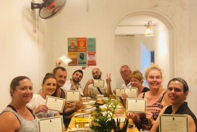 Hanoi Cooking Class Learning 5 Dishes including Banh Xeo