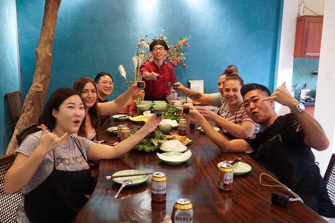 Hanoi Market & Villa Cooking Class: Free Old Quarter Transfer - Cooking four Hanoi dishes in a French-era villa