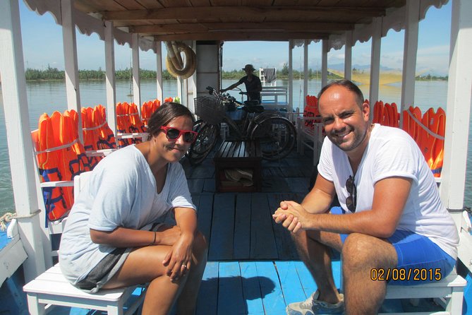 Hoi An Buffalo Riding & Basket Boat Tour with local home cooking - Learning the round basket boat on the Cua Dai River