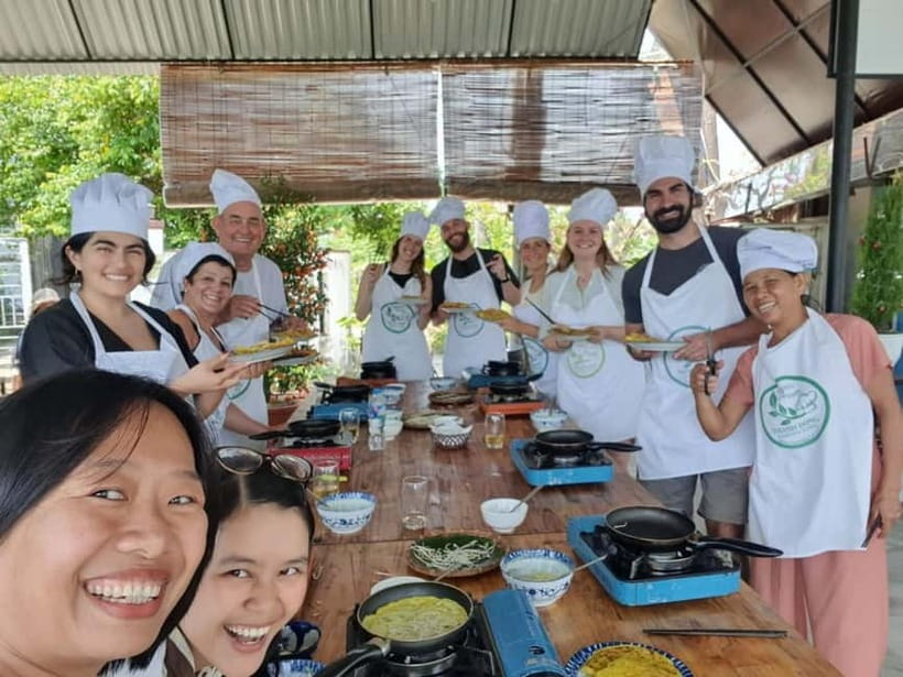 Hoi An Coconut Boat, Lantern Making & Cooking Class Organic - Making a Hoi An lantern by hand