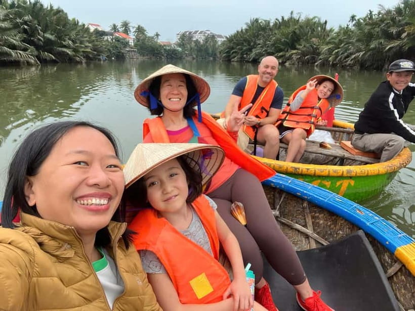 Hoi An Coconut Boat, Lantern Making & Cooking Class Organic - Picking ingredients, then cooking three Vietnamese dishes