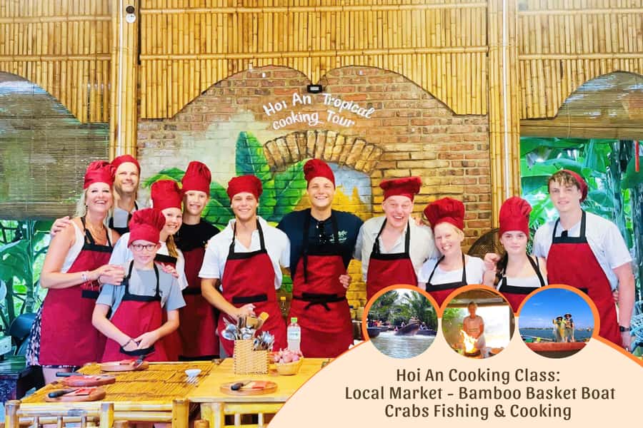 Hoi An: Cooking Class in Coconut Jungle with Market Tour - Into the coconut forest by basket boat