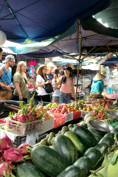 Hoi An : Vegan Cooking Class – Market & Coconut Basket Boat