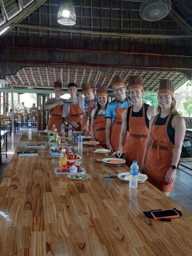 Hoi An : Vietnamese Cooking Class with Phở and Eco Tour - Eating what you have prepared