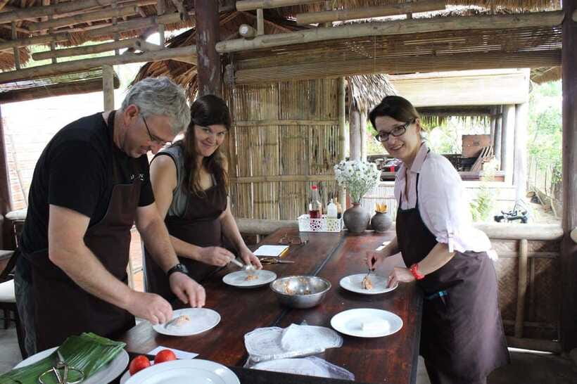Hoian/Da Nang: Fishing, basket riding and cooking class - A family-run class feels personal, but expect an informal finish