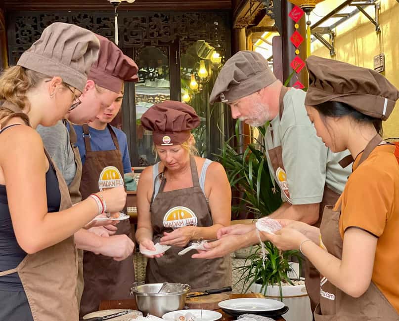 Hue City: Cyclo, Market Tour & Cooking Class at Madam Thu - Eating your own lunch or dinner