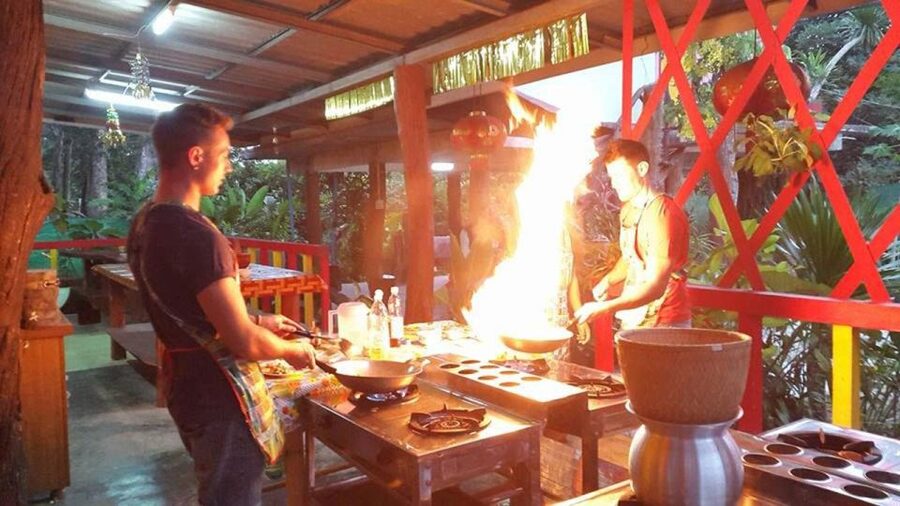 Krabi: Cooking Class at Thai Charm Cooking School with Meal - Soups, stir-fries, and salads keep the class moving