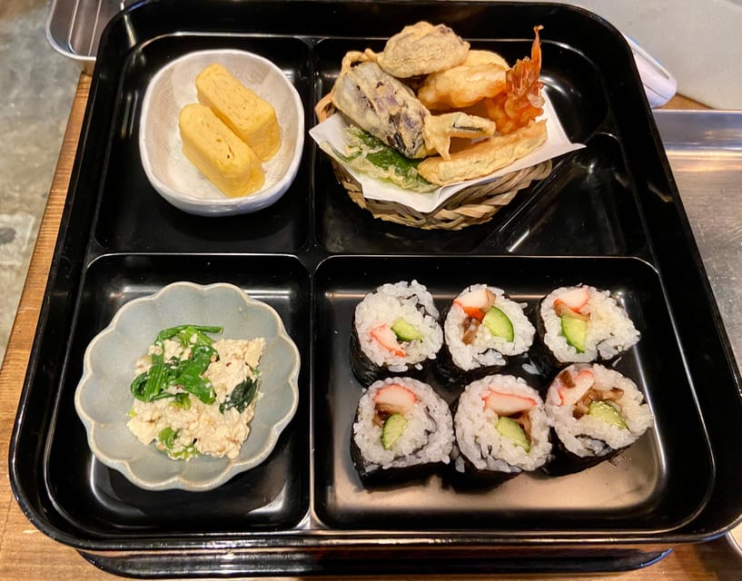Kyoto: Japanese Washoku Bento Small Group Cooking Class - Sitting down to eat what you made