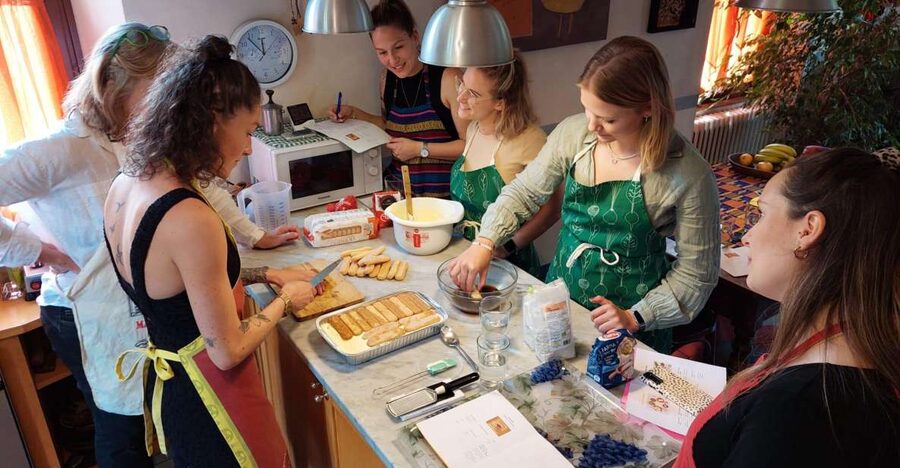 Lago Maggiore: Italian cooking and tasting in a villa - The dishes: pesto pasta, pizzoccheri, and tiramisu