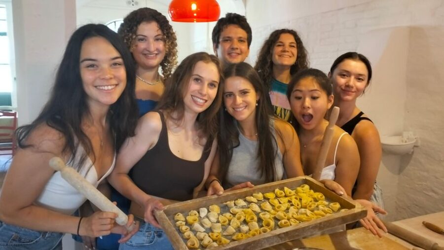 Learn and taste the real bolognese ragù and pasta making - Rolling dough and shaping Bologna’s pasta