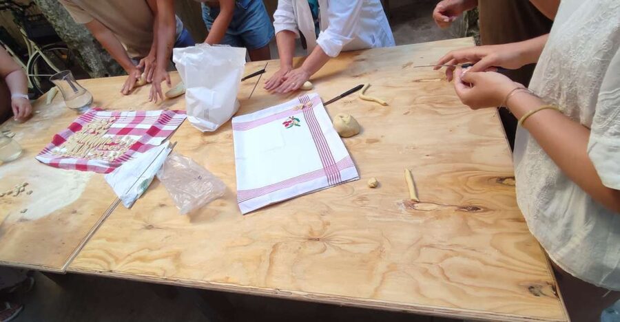 Lecce: Pasta Making Class in 1400s-Era Courtyard with Wine - What Luciana, Therese, and Nonna Teresa add