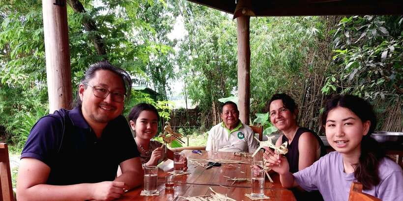 Luang Prabang: Bamboo Weaving Workshop & Cooking Class - Cooking bamboo shoots over real fire
