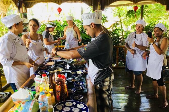 Market Tour , Basket Boat and Cooking Class Hoi An - A bamboo basket boat in the Bay Mau nipa forest