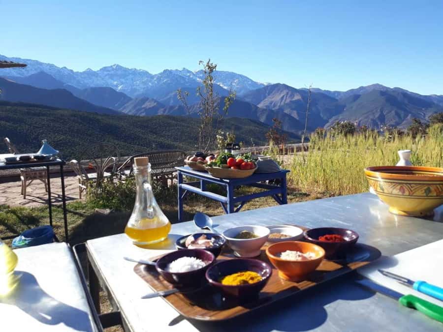 Marrakech: Atlas Mountains Cooking Class with Berber Family - The short uphill walk to the family home