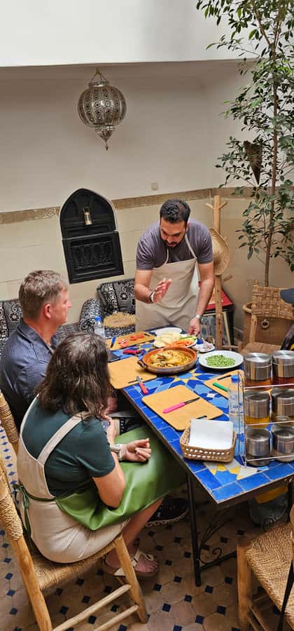 Marrakech: Moroccan Cooking Class with Local Chef - Mint tea before the knives come out
