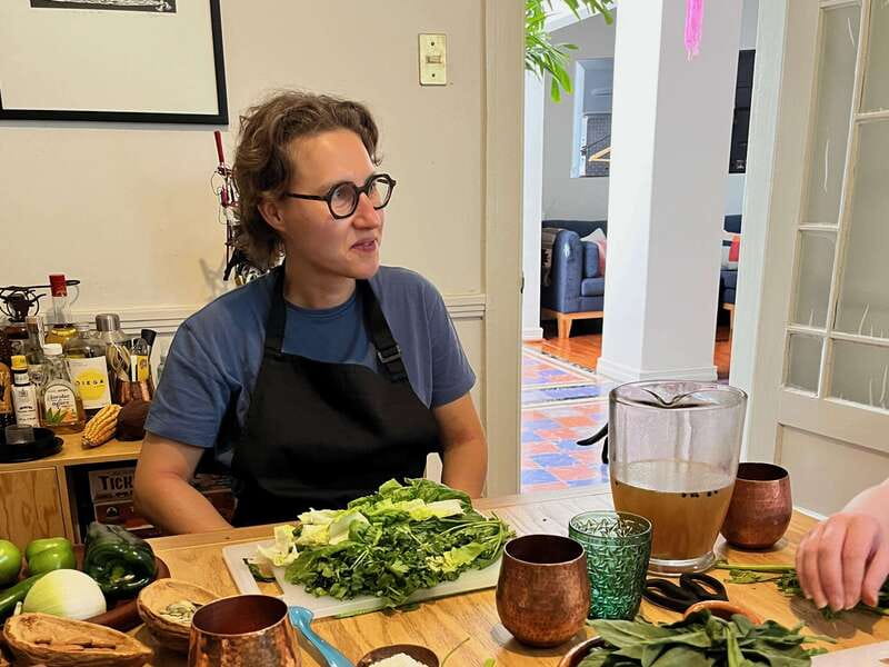 Muchos moles: Multi-variety mole cooking class and feast - Making tortillas and setting the table