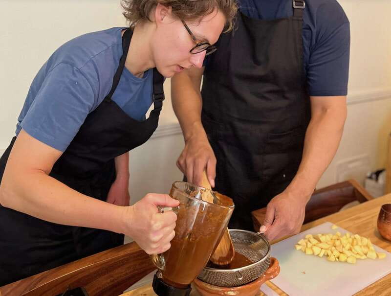 Muchos moles: Multi-variety mole cooking class and feast - The meal, drinks, and the social side