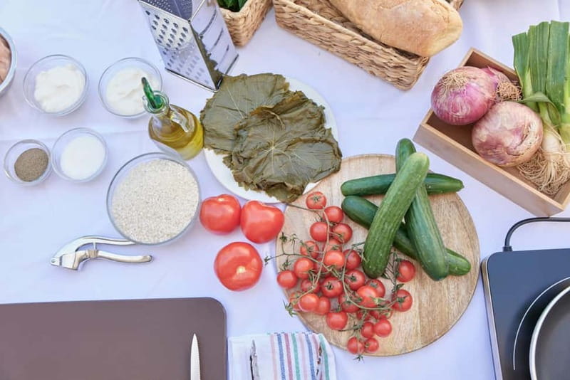 Mykonos: Hands-On Cooking Class with a Professional Chef - Preparing gyros and baking your own pita