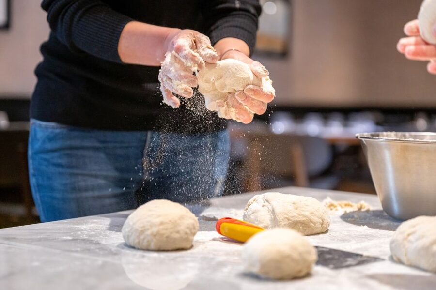 Naples: Authentic Neapolitan Pizza Making Class - Watching the pizzaiolo before taking your turn