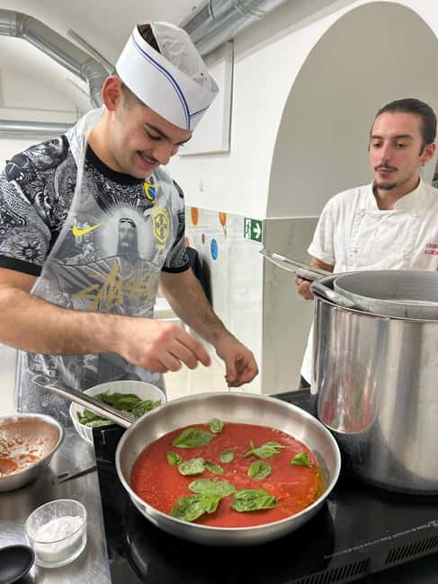 Naples: Pasta and Gelato Cooking Class - Sitting down to eat what you made