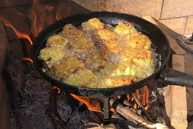 Naxos Perivoli Farm Experience & Wood-fire Cooking Class - A generous table with local wine and cheese